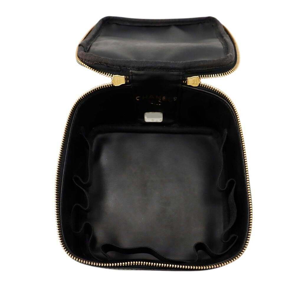 CHANEL Black Caviar Leather Logo Vanity Bag - Picture 5 of 16